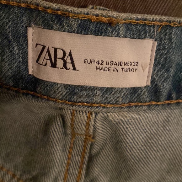 Zara jeans High waisted mid rise full length Zara blue jeans s. 42 brand new - Picture 11 of 13